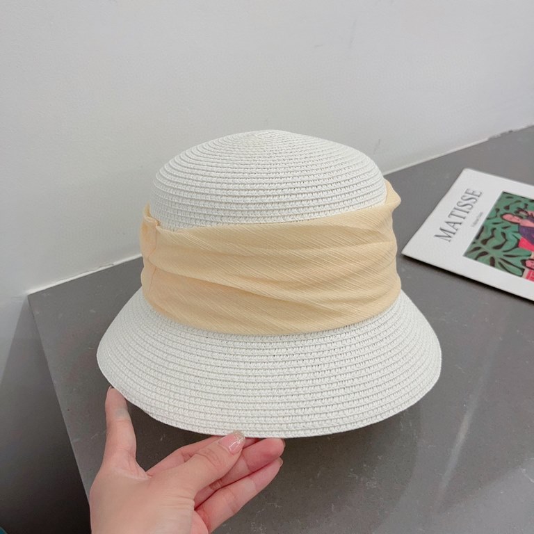 Dior Dior new straw hat, celebrity style bowler hat, head circumference 57cm