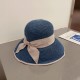 Dior Dior summer new raffia straw hat, haute couture, foldable, handmade crocheted, easy to carry on trips, head circumference 57cm