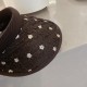 Dior Dior Beaded Hollow Top Hairband, High-end Customized Sun Hat, Black White Beige