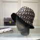 New   --Dior Dior old flower letters  2   face wear fisherman's hat, the original single quality baby airport look with the same paragraph, super hot fisherman's hat, see the collection of the explosive models!