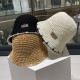 DIOR Dior summer new knitted clip color breathable bucket hat outdoor travel fashion sunscreen Korean pot hat fisherman hat