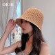 DIOR Dior summer new knitted clip color breathable bucket hat outdoor travel fashion sunscreen Korean pot hat fisherman hat