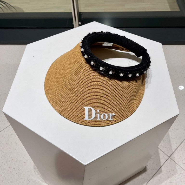 [DIOR Dior] 2023 new explosive counter synchronized sun hat hollow cap, super convenient! Good ride! Out on the street must have