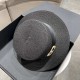 Dior Dior straw hat, celebrity style sun hat, made of fine straw, foldable, head circumference 57cm