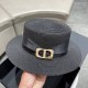 Dior Dior straw hat, celebrity style sun hat, made of fine straw, foldable, head circumference 57cm