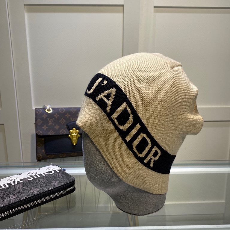 With dust bagDIOR Dior original single hat official website new love] [love] wool cashmere double-sided hat    positive and negative are the same Oh! Warm and stylish, simple and generous, more fashionable high-end atmos