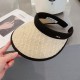 Dior Dior Beaded Hollow Top Hairband, High-end Customized Sun Hat, Black White Beige