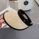 Dior Dior Beaded Hollow Top Hairband, High-end Customized Sun Hat, Black White Beige