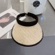 Dior Dior Beaded Hollow Top Hairband, High-end Customized Sun Hat, Black White Beige