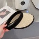 Dior Dior Beaded Hollow Top Hairband, High-end Customized Sun Hat, Black White Beige