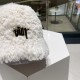 DIOR Dior fisherman hat ins wind show face small plush hat girls winter warm white basin hat