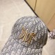 with dust bag [DIOR Dior] 2023 new gold embroidered baseball cap, new shipments, big name models are super good with, hurry to get!