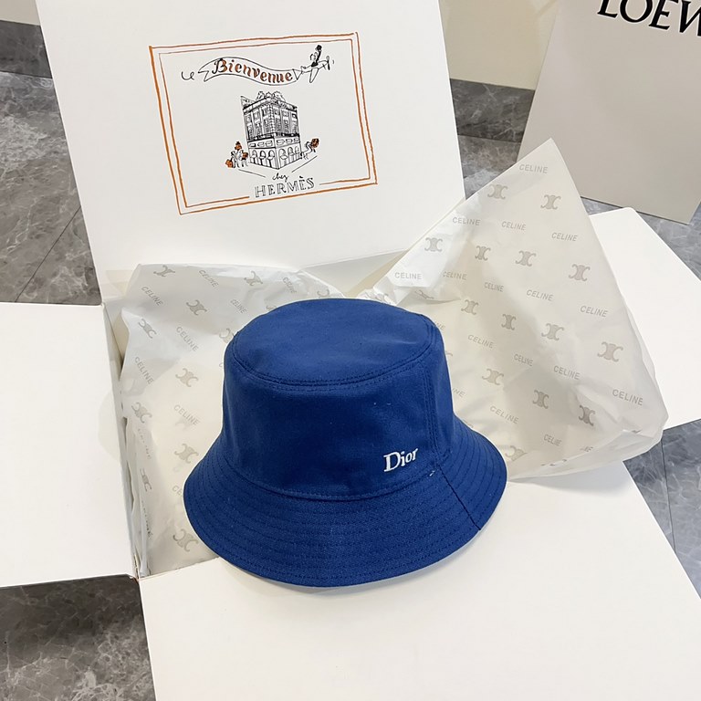 Special price   with dust bag. [DIOR Dior] 2024 spring and summer counter new double-sided wear old flower fisherman's hat, the trend of people must have men and women models