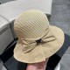 DIOR Dior 2023 fisherman's hat new sun hat sunscreen UV large brim hollow cover face show face small sun hat summer