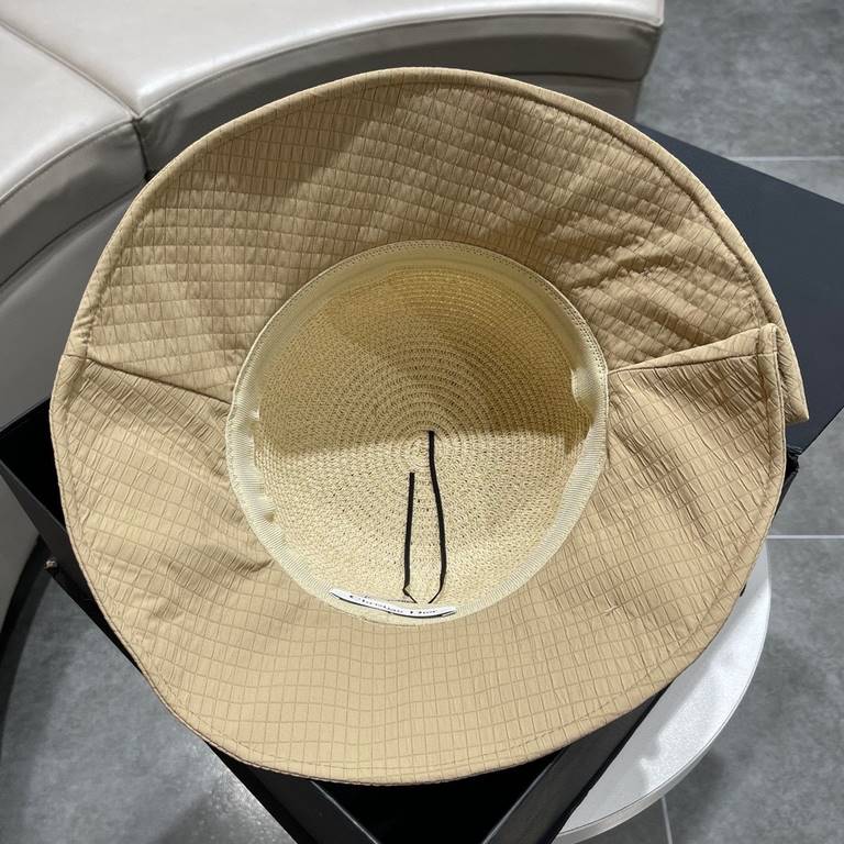 DIOR Dior 2023 fisherman's hat new sun hat sunscreen UV large brim hollow cover face show face small sun hat summer