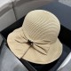 DIOR Dior 2023 fisherman's hat new sun hat sunscreen UV large brim hollow cover face show face small sun hat summer