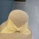 Dior Dior straw hat, foldable sun hat, celebrity temperament model, multi-color Head circumference 57cm