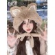 DIOR Dior cute plush hat women's fall and winter warm ear protection knitted wool cute versatile fashion cap Yangqi fashionable trend