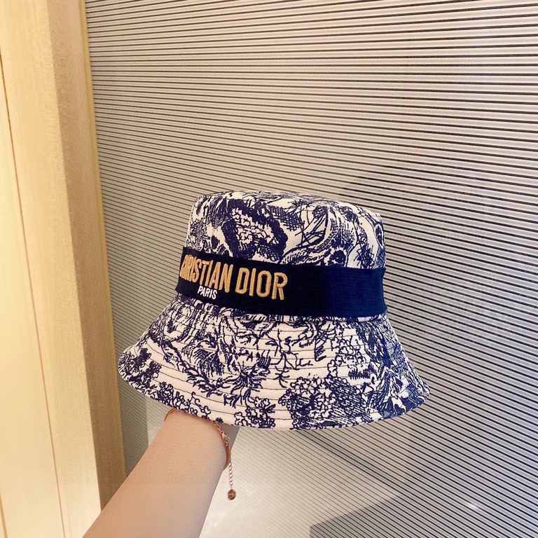 with dust bag [DIOR Dior] 2023 new counter models embroidered fisherman's hat, out of the street preferred Super good with, hurry to get!