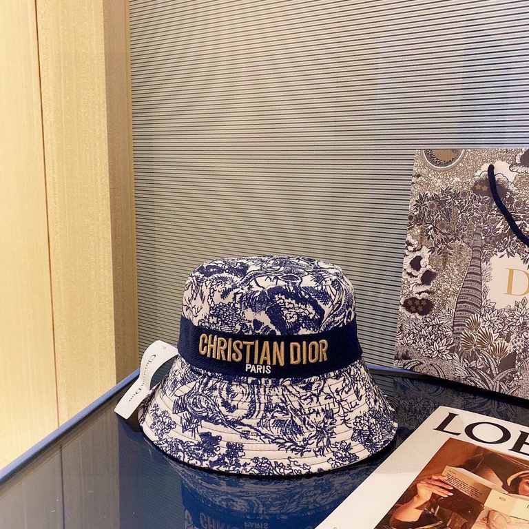 with dust bag [DIOR Dior] 2023 new counter models embroidered fisherman's hat, out of the street preferred Super good with, hurry to get!