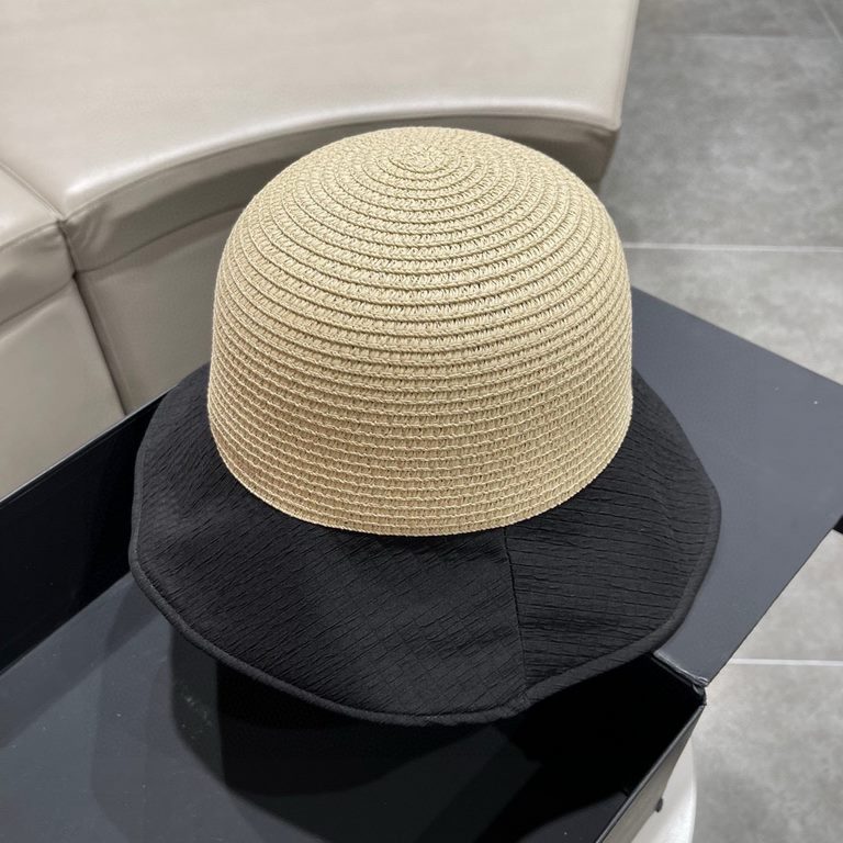 DIOR Dior 2023 fisherman's hat new sun hat sunscreen UV large brim hollow cover face show face small sun hat summer