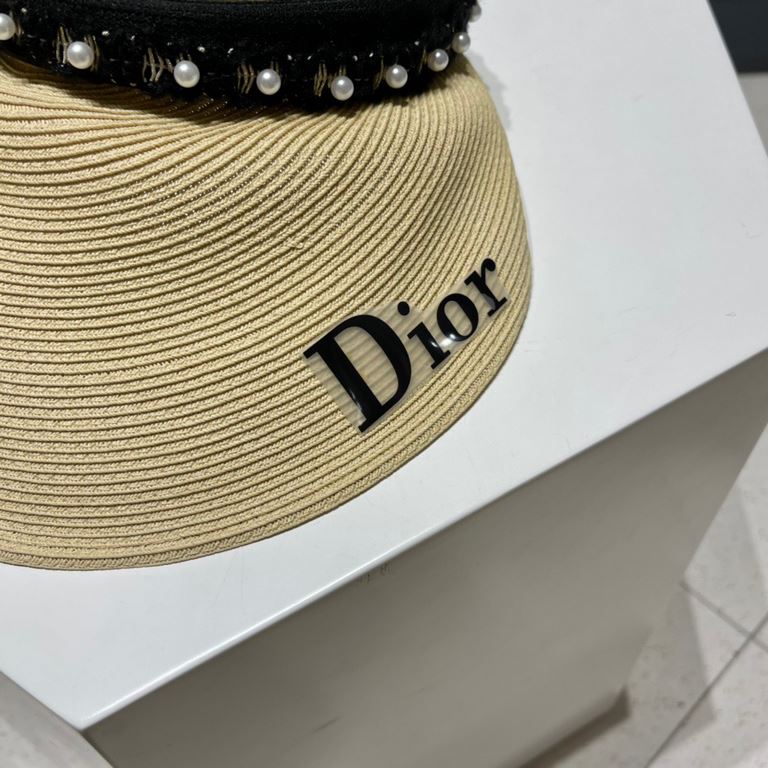 [DIOR Dior] 2023 new explosive counter synchronized sun hat hollow cap, super convenient! Good ride! Out on the street must have