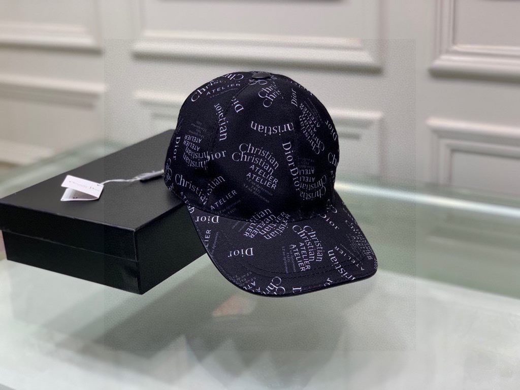 Dior.With box cloth bag, Dior (Dior) new original single baseball cap, Christian Dior silk screen, retro flavor, counter out-of-stock popular, 11 open mold customized, original canvas material   head layer cowhide, cotto