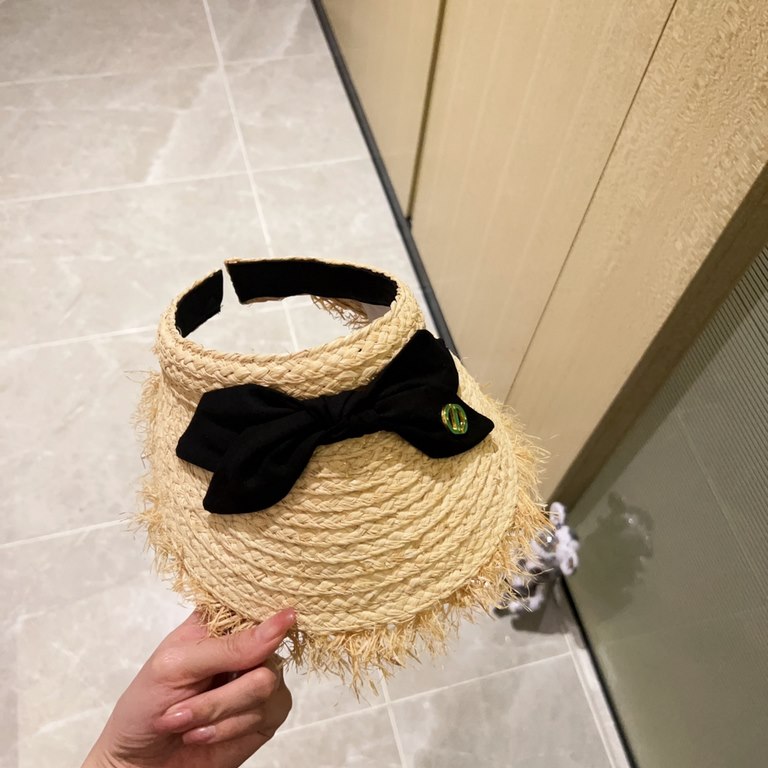 with dust bag [Dior Dior] 2023 new raffia pop sun hat hollow cap, big name shipment, super convenient! Good ride! Out on the street must