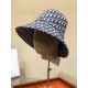 Black, Blue. Dior  High version counter synchronization Dior new fisherman's hat (big pot hat) is a very easy to carry hat   can be folded into a small bag   all year round is suitable for wearing, the