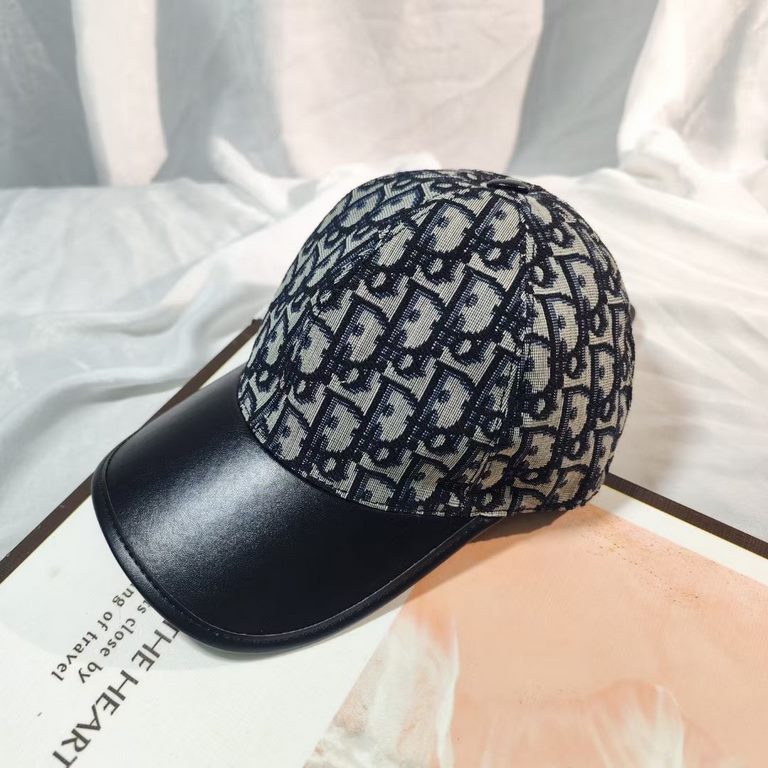 Dior (Dior) new original single baseball cap, Dior old flower, retro flavor, counter out of stock popular, 11 open mold ordering, the original canvas material   head layer cowhide, cotton lining, lightweight and breathab