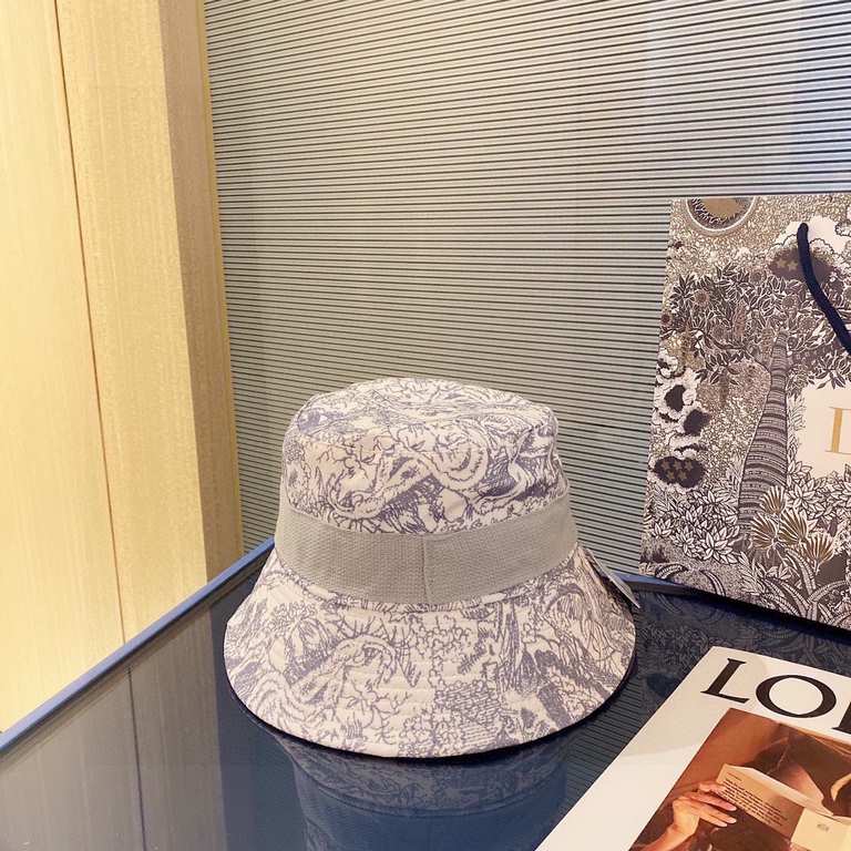 with dust bag [DIOR Dior] 2023 new counter models embroidered fisherman's hat, out of the street preferred Super good with, hurry to get!