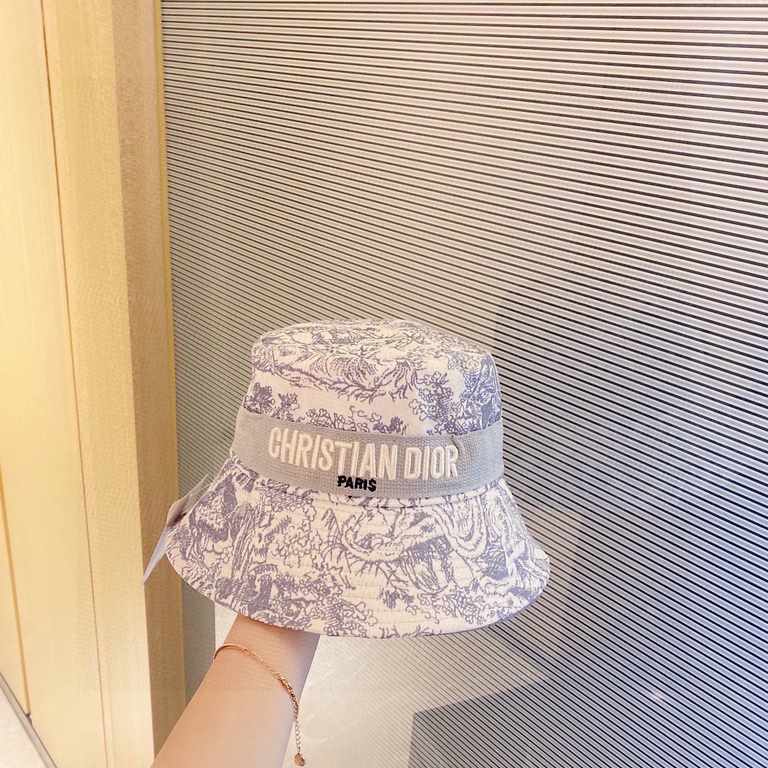 with dust bag [DIOR Dior] 2023 new counter models embroidered fisherman's hat, out of the street preferred Super good with, hurry to get!