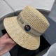 Dior Dior spring and summer new Korean version of the net red pop models straw hat, sun hat, beach sun hat cap, celebrity style, with webbing