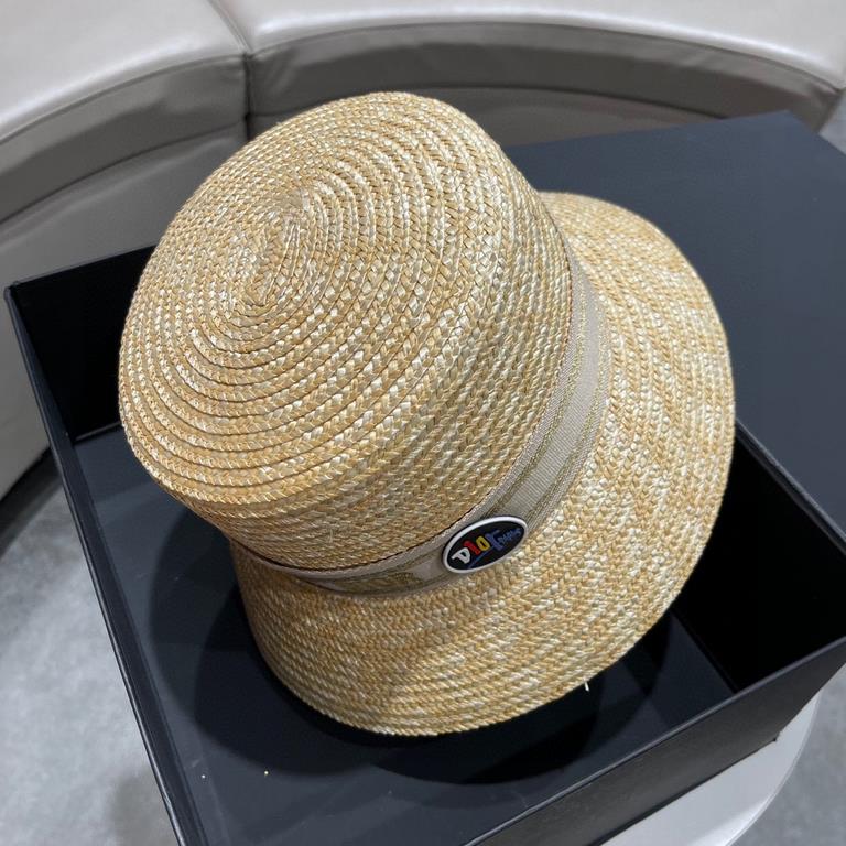 Dior Dior spring and summer new Korean version of the net red pop models straw hat, sun hat, beach sun hat cap, celebrity style, with webbing