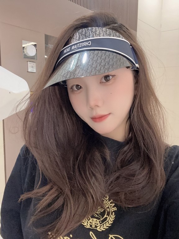 Dior original customized old flower sun hat with innovative design and playful sporty shape unique styling must-have sun hat sunscreen magic weapon front and back with the logo J'adior letters and jacquard elastic band e