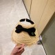 with dust bag [Dior Dior] 2023 new raffia pop sun hat hollow cap, big name shipping, super convenient! Good ride! Out on the street must