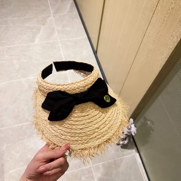 with dust bag [Dior Dior] 2023 new raffia pop sun hat hollow cap, big name shipping, super convenient! Good ride! Out on the street must