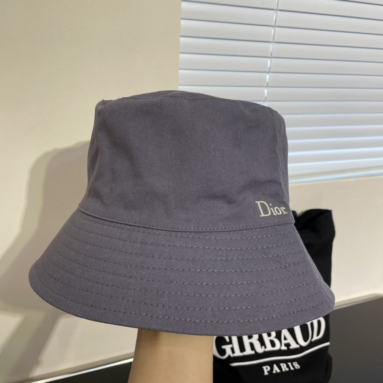 Dior Dior   fall and winter new embroidered letters logo double-sided fisherman's hat, awesome quality, deepen the cap more temperament, this season's explosive models