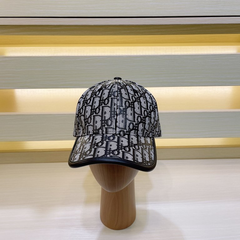 Dior (Dior) new original single baseball cap, Dior old flower, retro flavor, counter out of stock popular, 11 open mold ordering, the original canvas material   head layer cowhide, cotton lining, lightweight and breathab