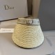 ￥Dior Dior Wheat Straw Sunhat, Hairband, Adjustable, High Quality