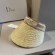 ￥Dior Dior Wheat Straw Sunhat, Hairband, Adjustable, High Quality