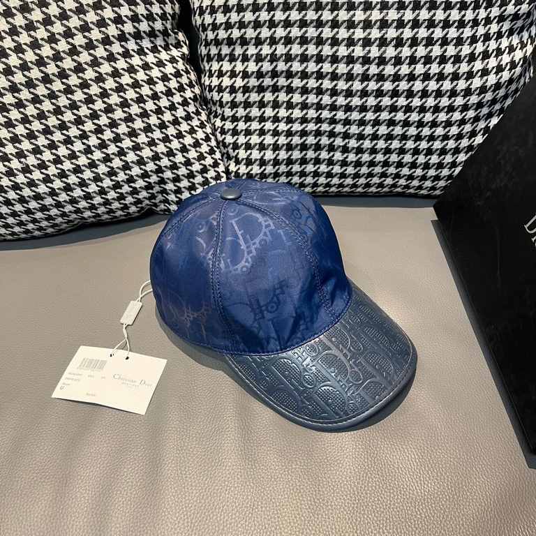 With box cloth bag, Dior (Dior) new original single baseball cap, Dior old flower patchwork leather, retro flavor, 11 open mold ordering, original satin fabric   head layer cowhide, cotton lining, lightweight and breatha