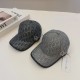 Dior Dior  New gold and silver thread high version. Wraparound design Old flower letter logo baseball cap, awesome quality, this season's explosive models!