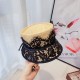 Dior custom lace straw hat!Lace embellishment super fairy ~ high custom models!The workmanship is impeccable.