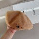 ￥Dior Dior fall and winter new beret, 100% wool fabric % head circumference 57cm