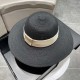 Dior Dior Straw Hat, Sun Hat, Beach Sun Hat Cap, Celebrity Style, With Webbing Headband 57cm