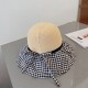 Dior Dior Plaid Straw Hat, Sun Hat, Celebrity Style Sun Hat, Head Circumference 57cm