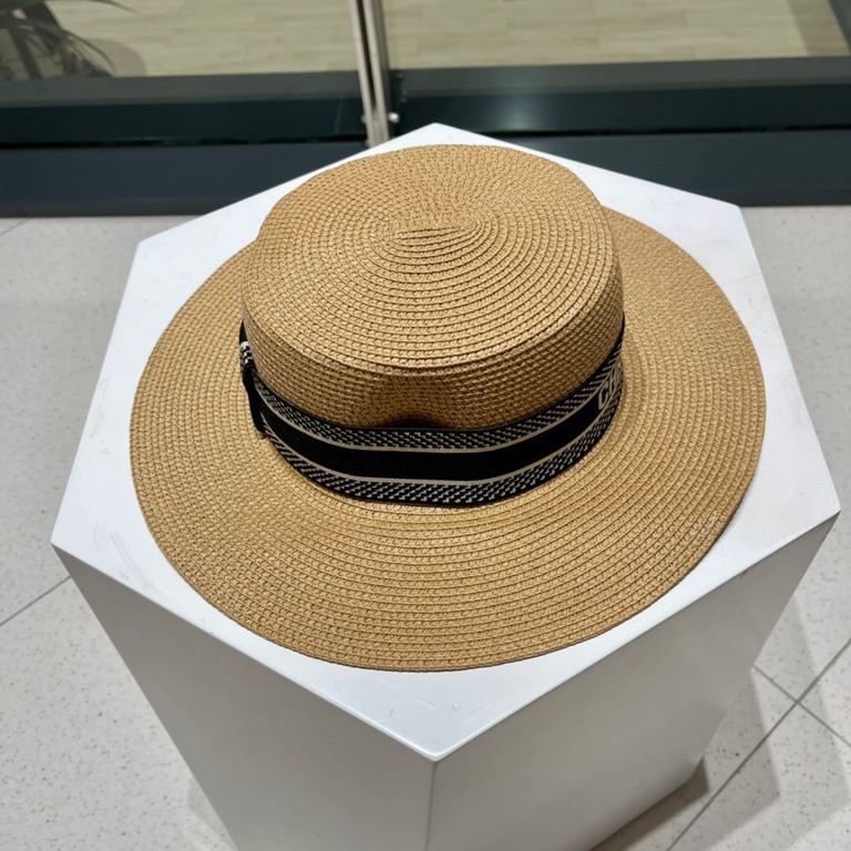 Dior Dior new straw hat, sun hat, flat cap, head circumference 57cm