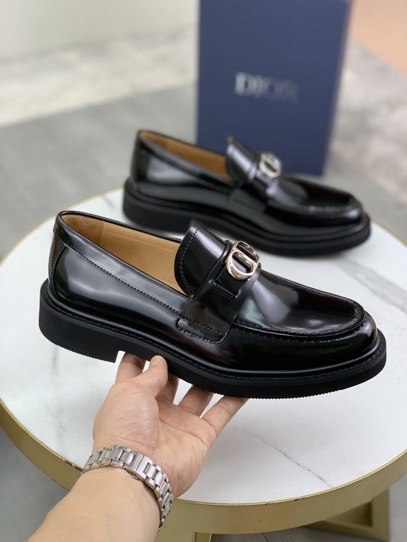 Factory price   top version      water-dyed cowhide original single quality Dior - . Dior original single on behalf of the purchase of high-end business shoes, fabric the use of Italian imports of open-edge beads of cowh