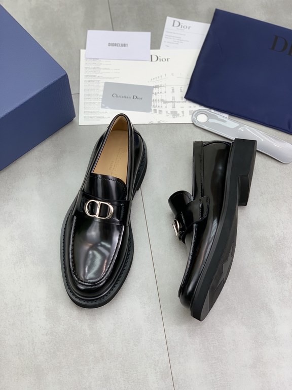 Factory price   top version      water-dyed cowhide original single quality Dior - . Dior original single on behalf of the purchase of high-end business shoes, fabric the use of Italian imports of open-edge beads of cowh